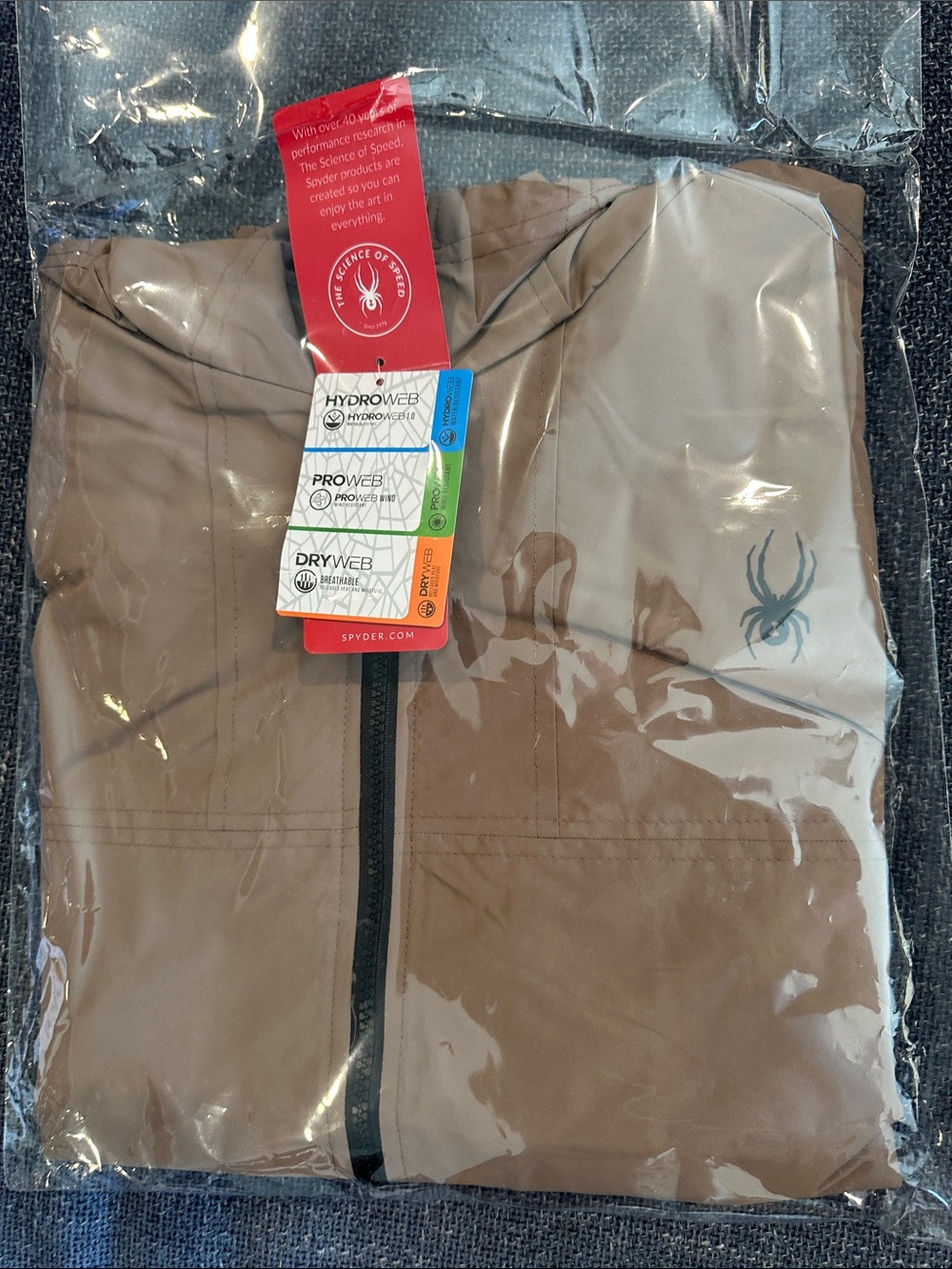 Spyder Taupe Hooded Softshell Jacket